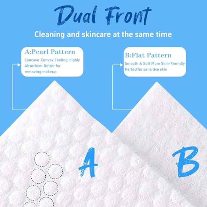 NALACAL 100 COUNT DISPOSABLE FACE TOWELS, BIODEGRADABLE FACIAL CLEAN TOWELS, ULTRA SOFT & THICK CLOTH FOR SENSITIVE SKIN, SKINCARE AND MAKEUP REMOVER, LINT-FREE TOWELETTES FOR CLEANSING - Image 2